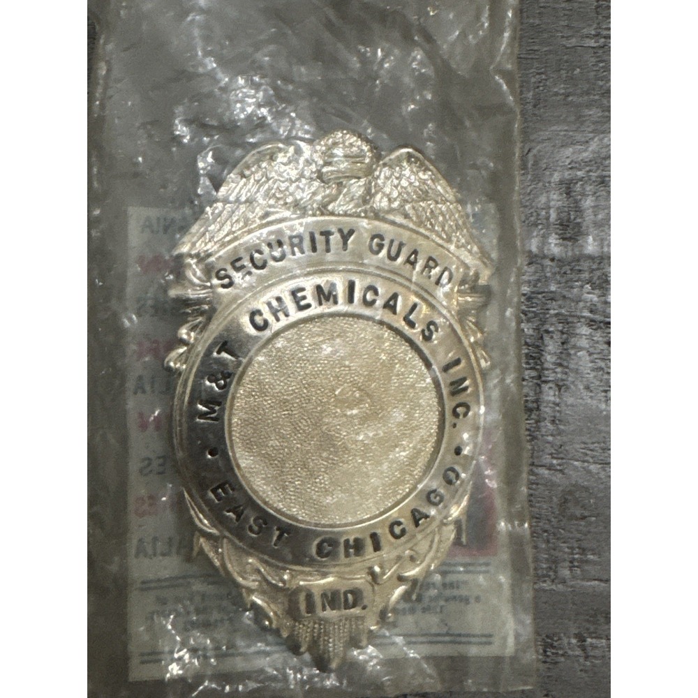 Vintage Blackinton Security Guard‎ Badge N&T Chemicals East Chicago Indiana NOS